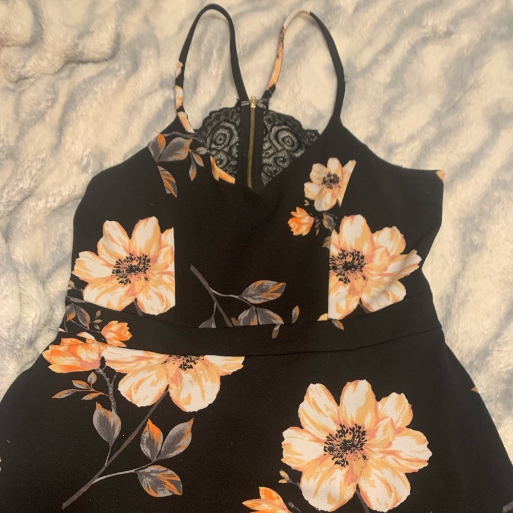 black floral layered dress <3